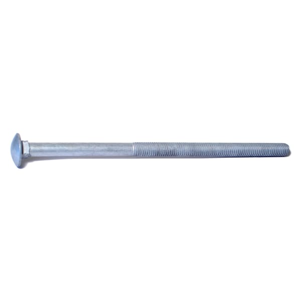 Midwest Fastener Carriage Bolt, Square Neck, 13 (Coarse), 10 in L, Steel, Hot Dipped Galvanized, 25 PK 05532 - main